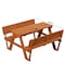 Gardenised Kids Picnic Table, Stained, Chinese Fir Wood, 19.7 in H Overall QI004615 - alternate 5